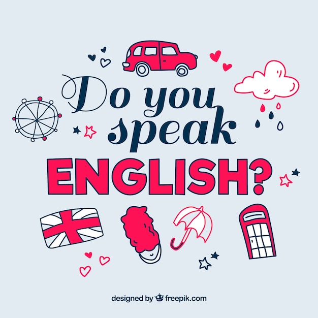 Do you speak english lettering background