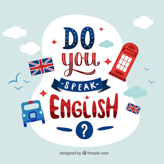 Do you speak english lettering background