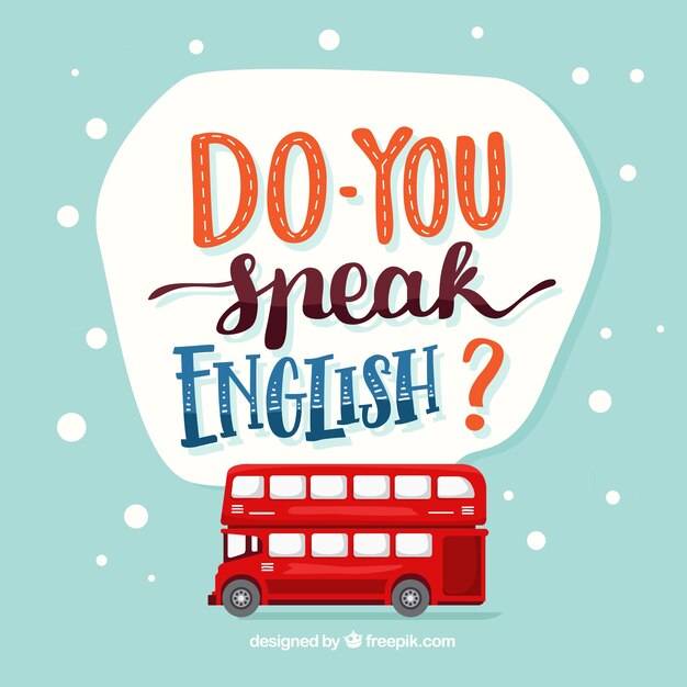 Do you speak english lettering background