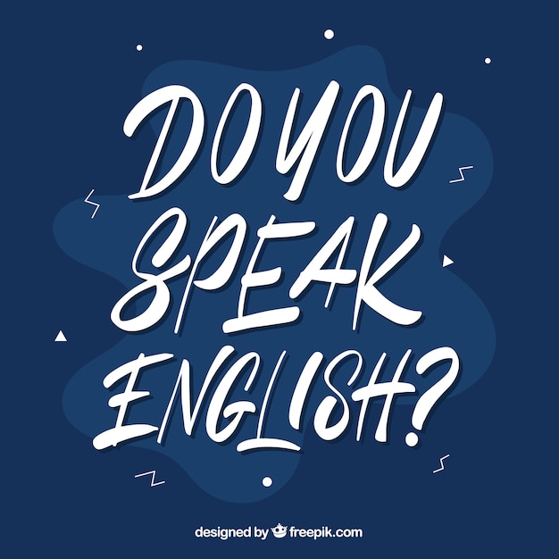 Do you speak english question with hand drawn style