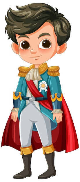 Free vector young prince in royal attire