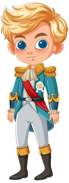 Free vector young prince in royal attire