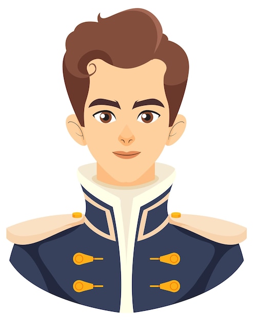 Free Vector young prince in royal attire