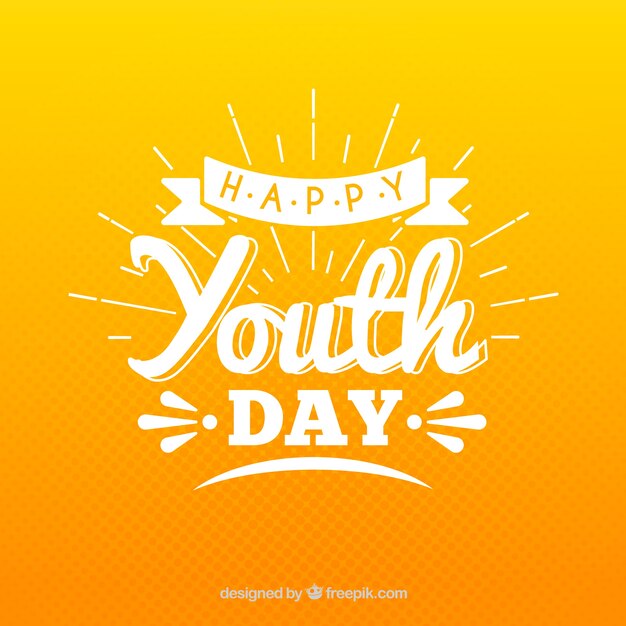 Youth day background with lettering