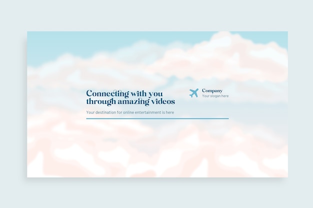 Free Vector youtube banner template design