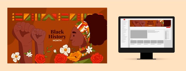 Youtube channel art for black history month