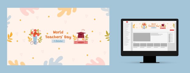 Youtube channel art for world teacher's day celebration