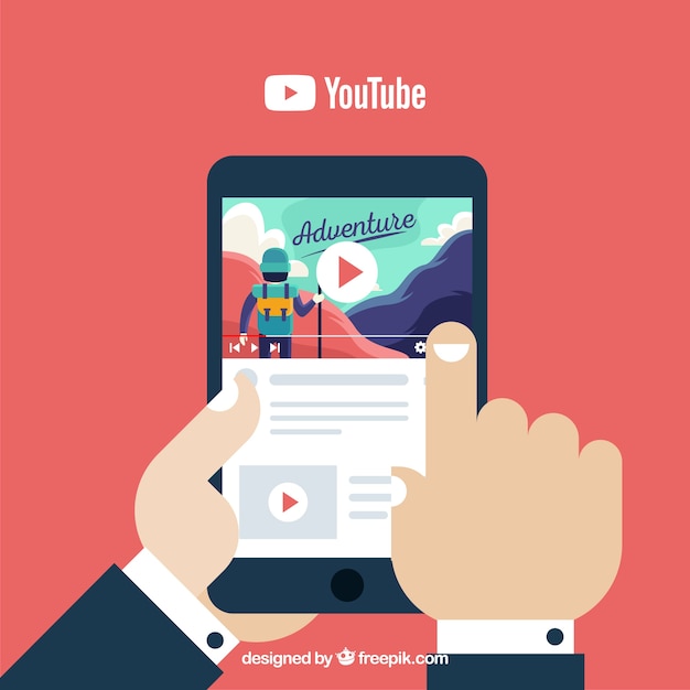 Free vector youtube concept