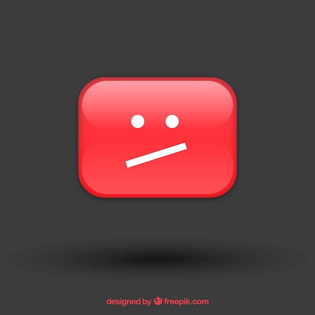 Youtube error message with flat design