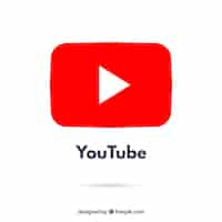 Free vector youtube player icon with flat design