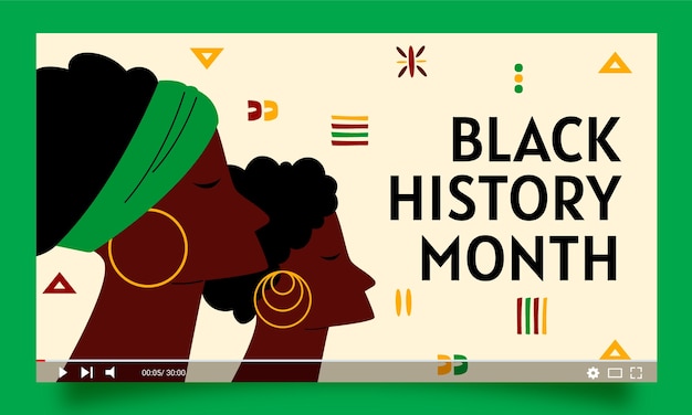 Youtube thumbnail for black history month celebration