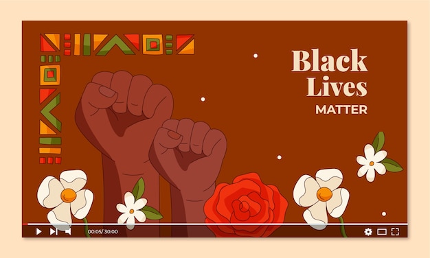 Free Vector youtube thumbnail for black history month