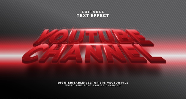 Youtuber Channel Name Editable Text Effect