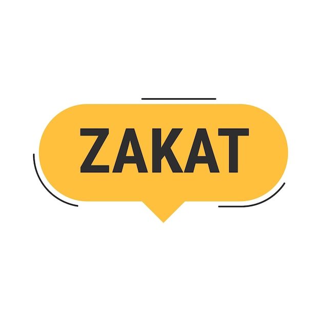 Free vector zakat explained orange vector callout banner with information on giving to charity during ramadan