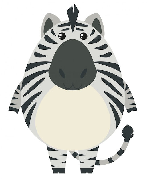 Free Vector zebra with round body