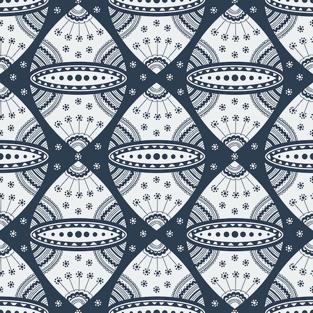 Free vector zentangle styled geometric ornament pattern background