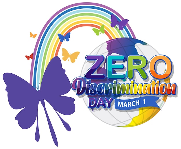 Free Vector zero discrimination day banner design