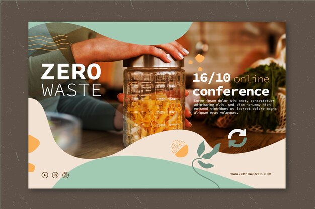 Zero waste banner template