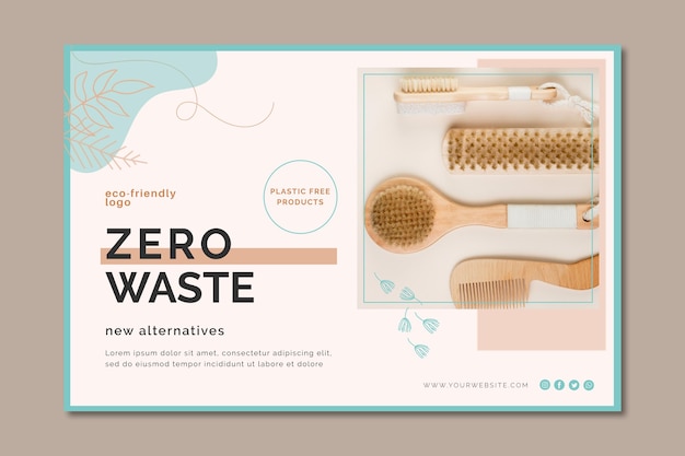 Zero waste banner template