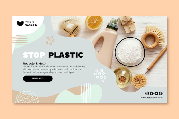 Free Vector zero waste banner template