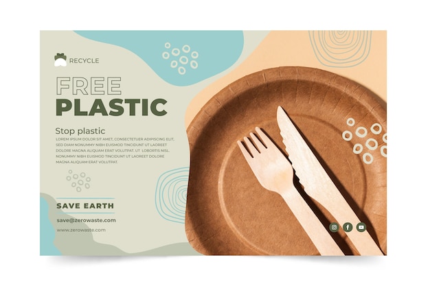 Zero waste banner template