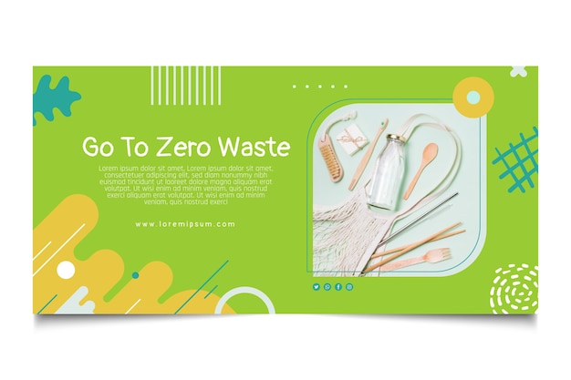 Free Vector zero waste banner template