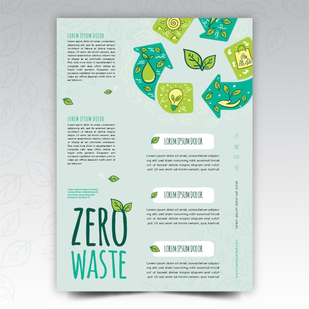 Zero waste flyer template