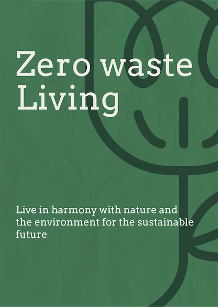 Free Vector zero waste poster template vector in earth tone