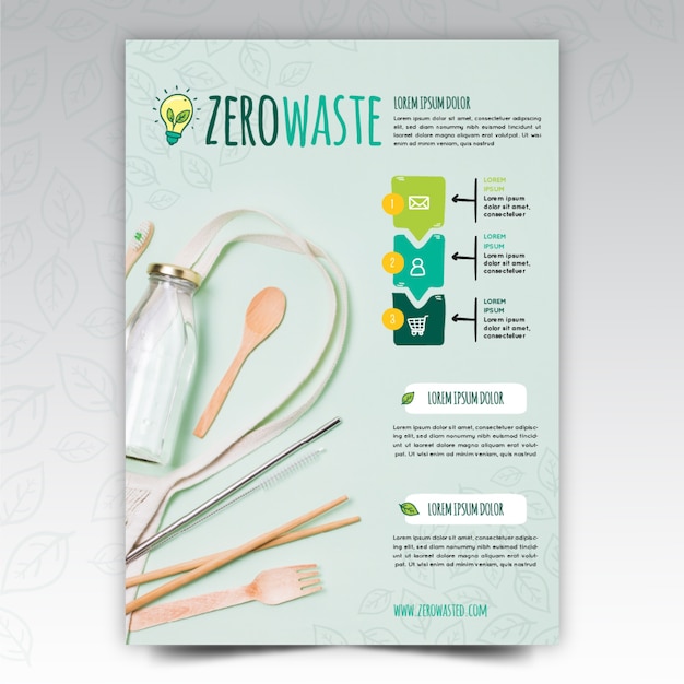 Free Vector zero waste poster template