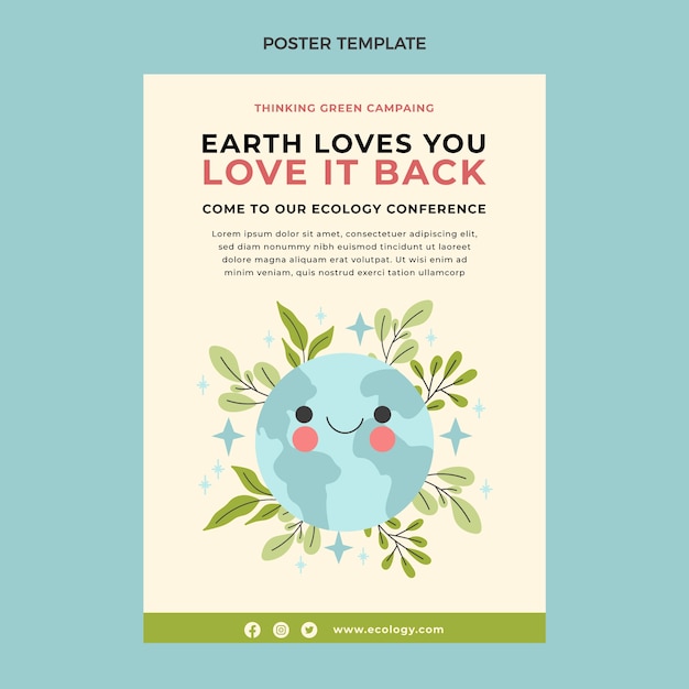 Free Vector zero waste poster template