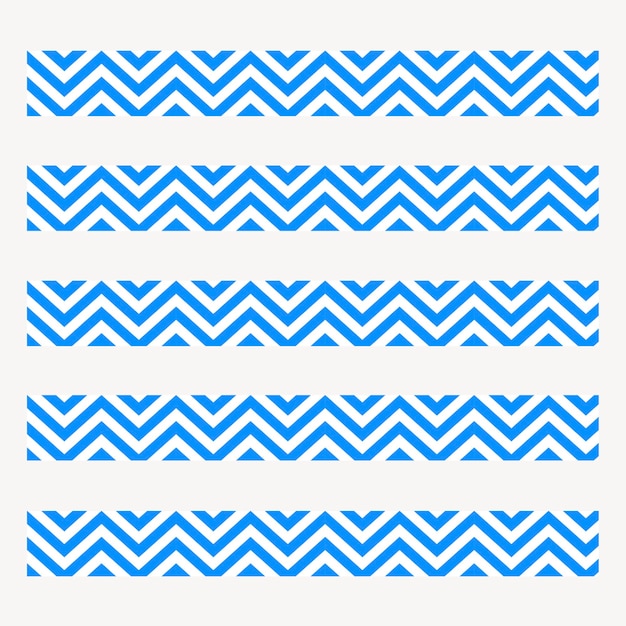 Zig zag brush illustrator vector seamless pattern set