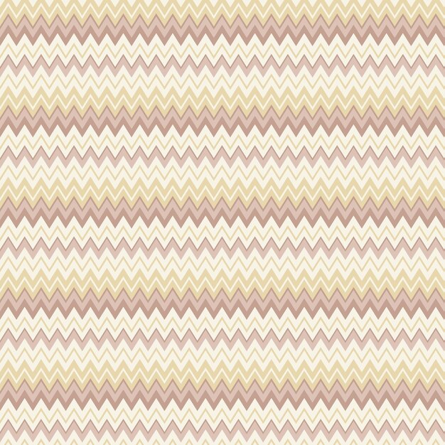 Zig zag seamless pattern in earth tones beige and brown pastel colours