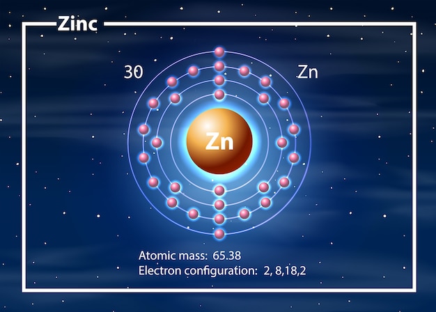 A zinc atom diagram