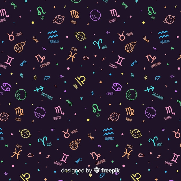 Free vector zodiac pattern