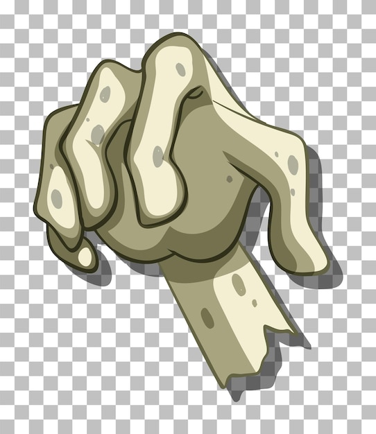 Free Vector zombie hand in cartoon style