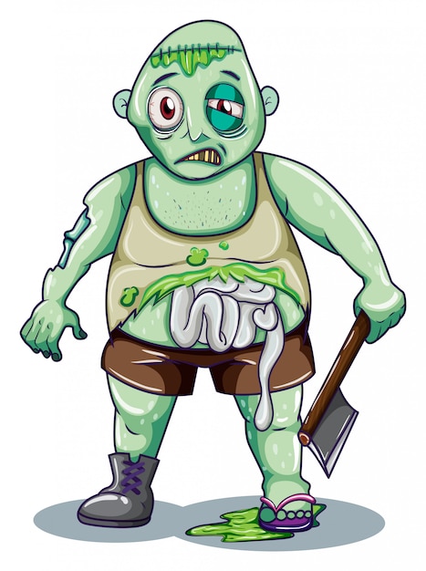 A zombie holding an axe