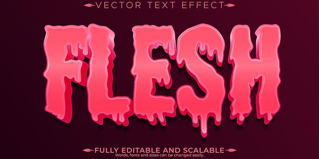 Zombie text effect editable undead and horror customizable font style