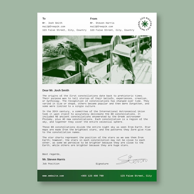 Zoo  letterhead template