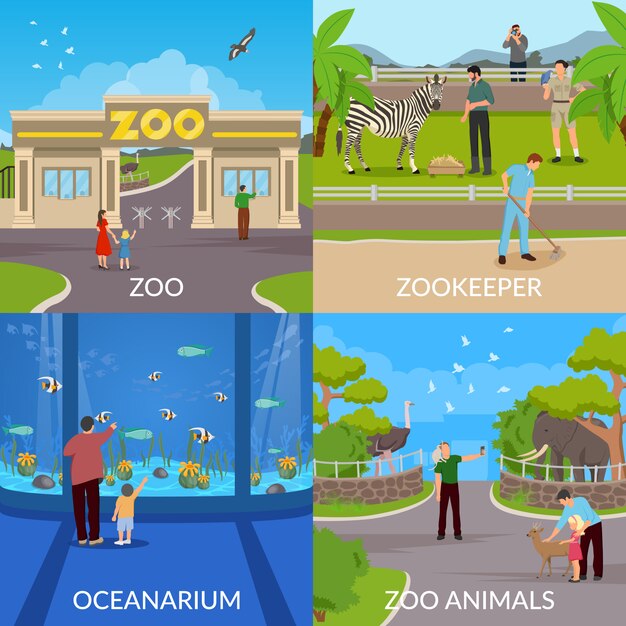 Zoo and oceanarium scenes