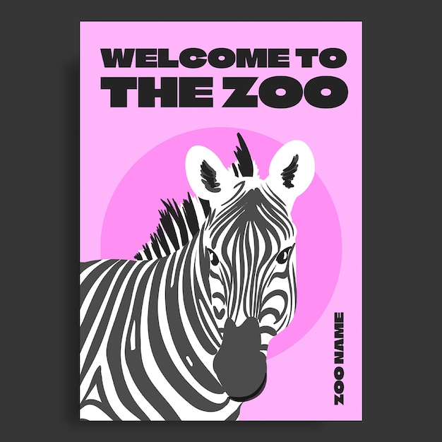 Free Vector zoo sign template design