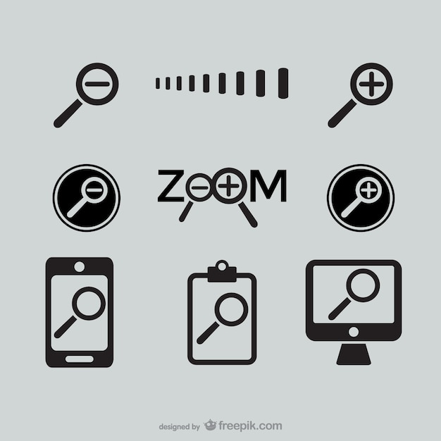 Free Vector zoom icons