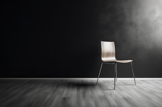 0321 Chair in front of dark wall Generative AI