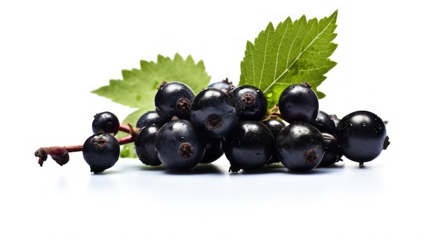 036_Blackcurrant on a white background Generative AI