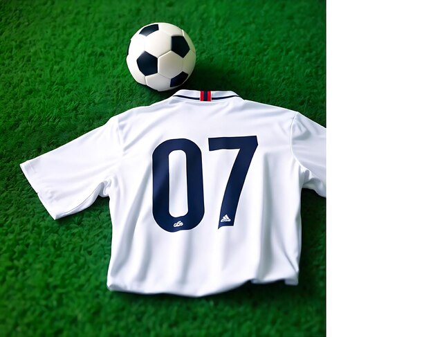 Photo 07 number football t shirt mockup