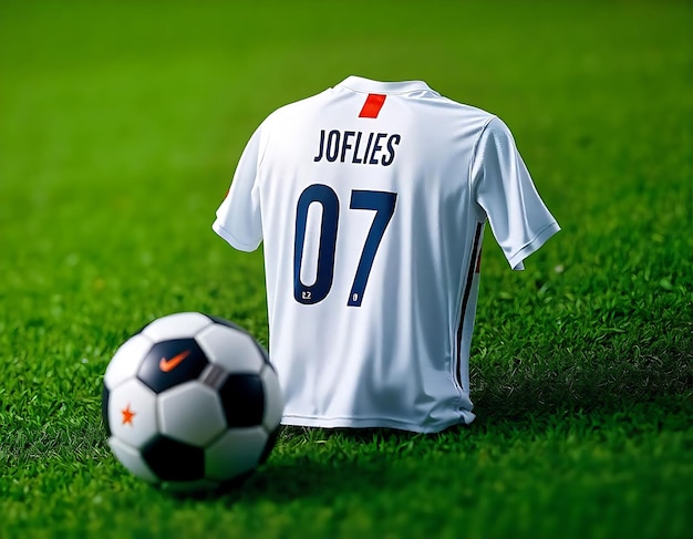 Photo 07 number football t shirt mockup