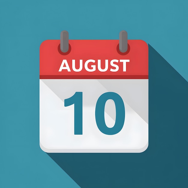 10 august calender icon