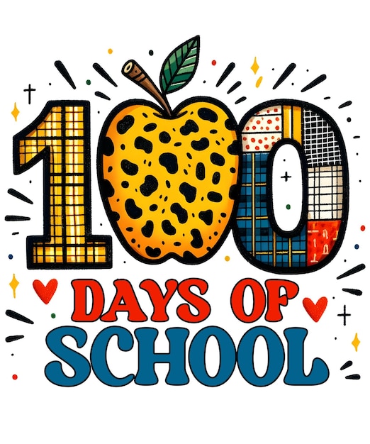 Photo 100 days of school sublimation design