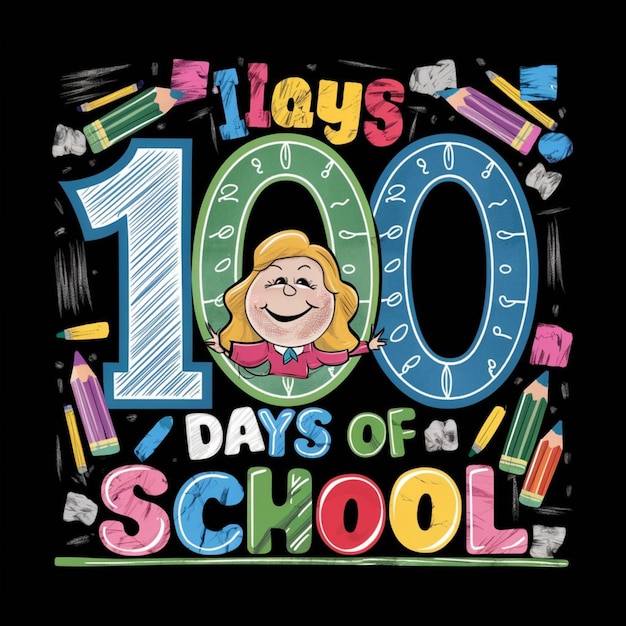 Photo 100 days of school tshirt design