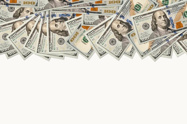 100 dollars banknotes background