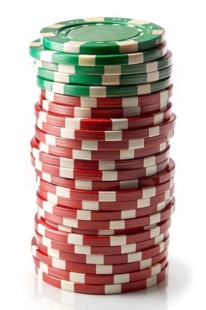 Photo 100 dollars casino chips isolated on white more isolated pictures here